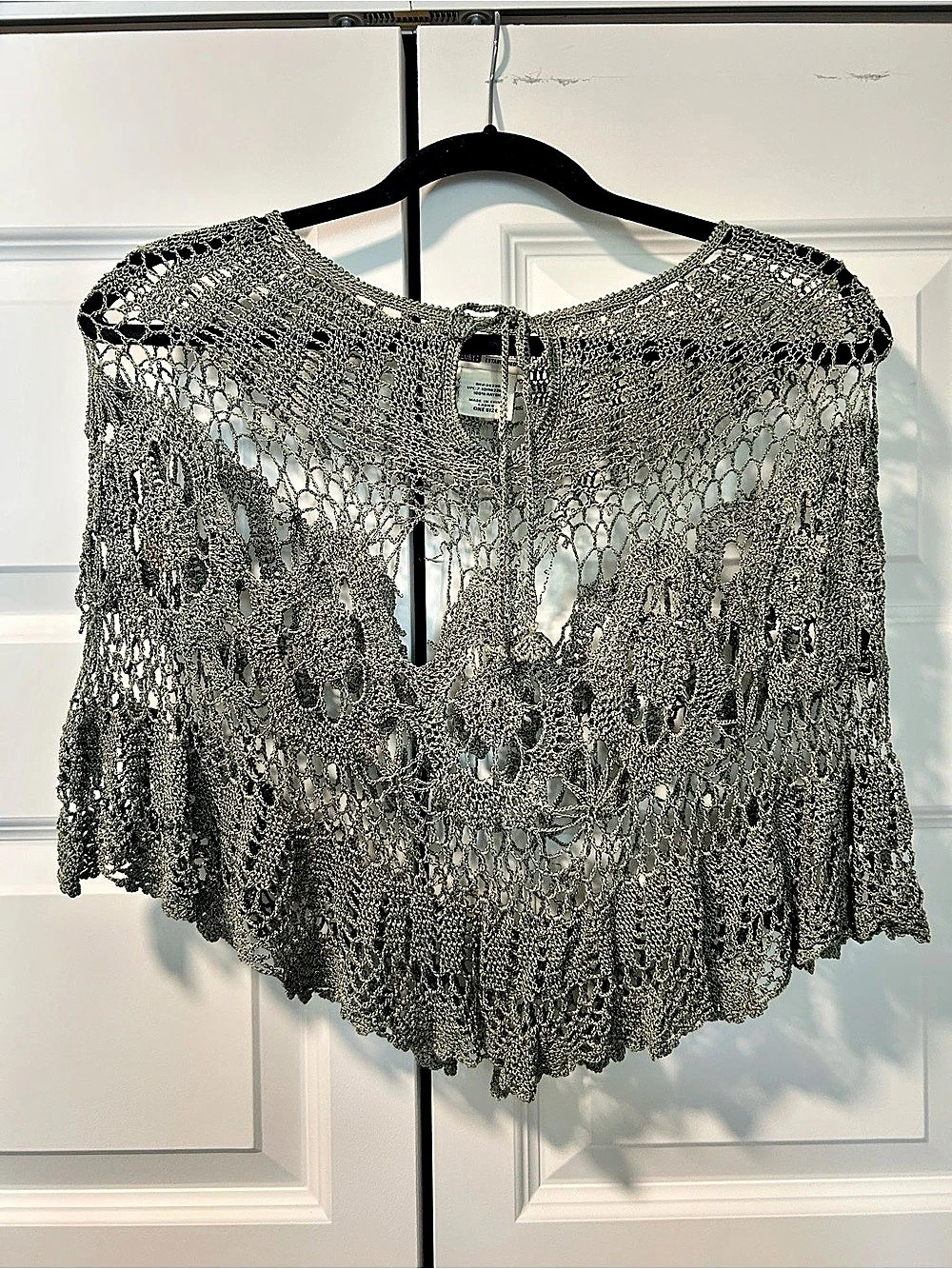 Faded Glory Open-Knit Poncho in Green